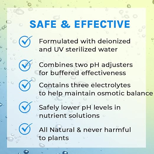 Microbe Life Hydroponics pH Down pH Control Liquid, Premium Buffering for pH Stability, Decreases pH Levels, Use with Any Feeding Systems Including Hydroponics or Soil, 16 Ounces