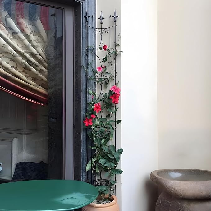 Garden Trellis 2 Pack 72'' H x 12'' W Metal Plant Trellis Indoor/Outdoor Metal Garden Trellis Plant Trellis for Potted Plants Climbing Houseplants Flowers