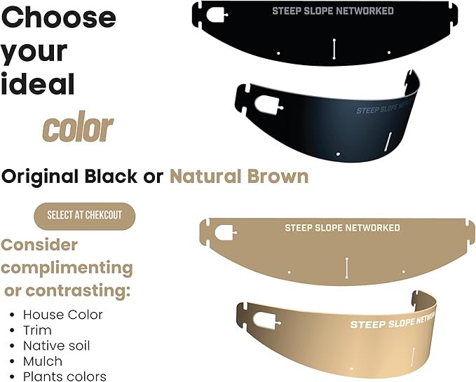 Dirt Locker Erosion Control Hillside Planters, 10-Pack-Black—DIY-Raised Garden Bed Terracing Kit for Steep Slopes, 25°-35°-Geogrid Water Retention Planting Stabilizer-Retaining Wall Compatible