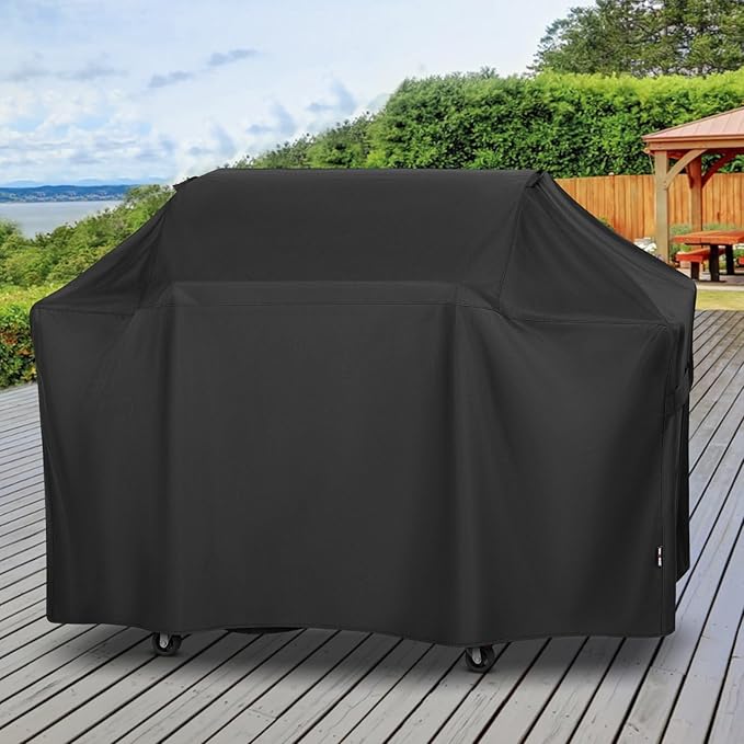 Unicook Grill Cover Compatible with Weber Genesis 400 Series, Heavy Duty Waterproof Outdoor BBQ Cover, Fade Resistant Barbecue Protector, Compared to Weber 7758, Fits Grills up to 69 Inches Wide