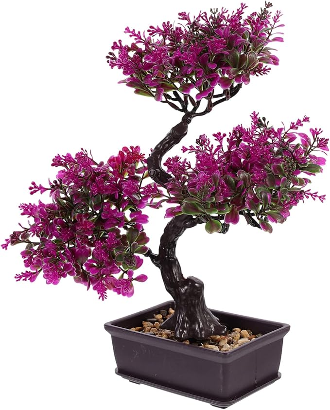EXCEART Artificial Bonsai Simulation Plants for Home Decor Faux Potted Plants for Office Kitchen Garden No Maintenance Required
