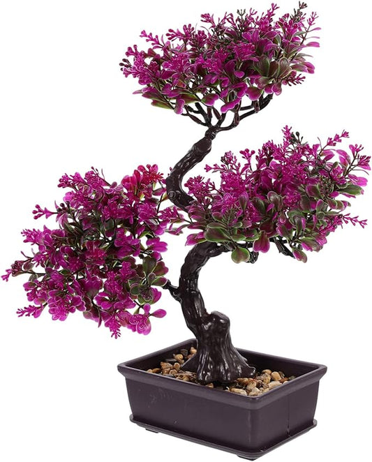 EXCEART Artificial Bonsai Simulation Plants for Home Decor Faux Potted Plants for Office Kitchen Garden No Maintenance Required