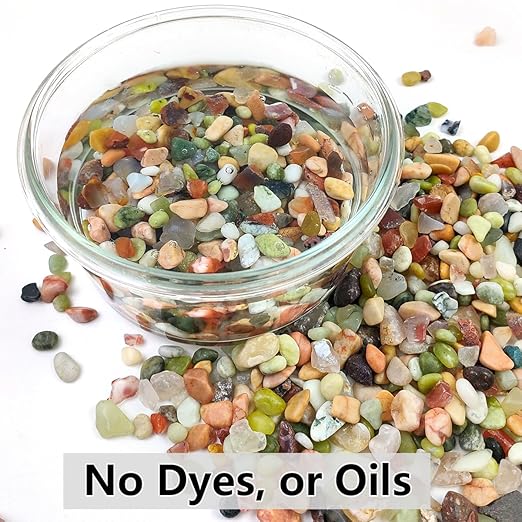 10LB Succulent and Cactus Colorful Pebbles, 3/8 Inch Natural Decorative Polished Stones, River Rocks for Indoor Plants, Vases, Planters and Outdoor Gardening