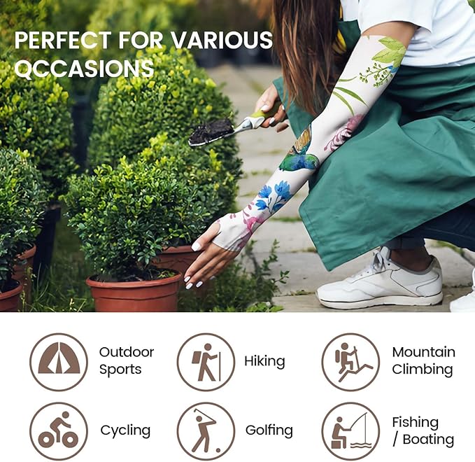 Gardening Sleeves for Women Farm Sun Protection Thorn Proof Cooling Arm Sleeves to Cover Arms for Garden Sports
