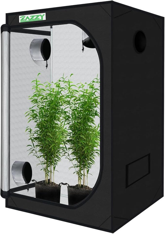 zazzy Grow Tent, 48"x48"x78" Growing Tents for Indoor Plant 600D Mylar Hydroponic Grow Tent High Reflective Growing Tent Room for Indoor Plant Fruit Flower Veg
