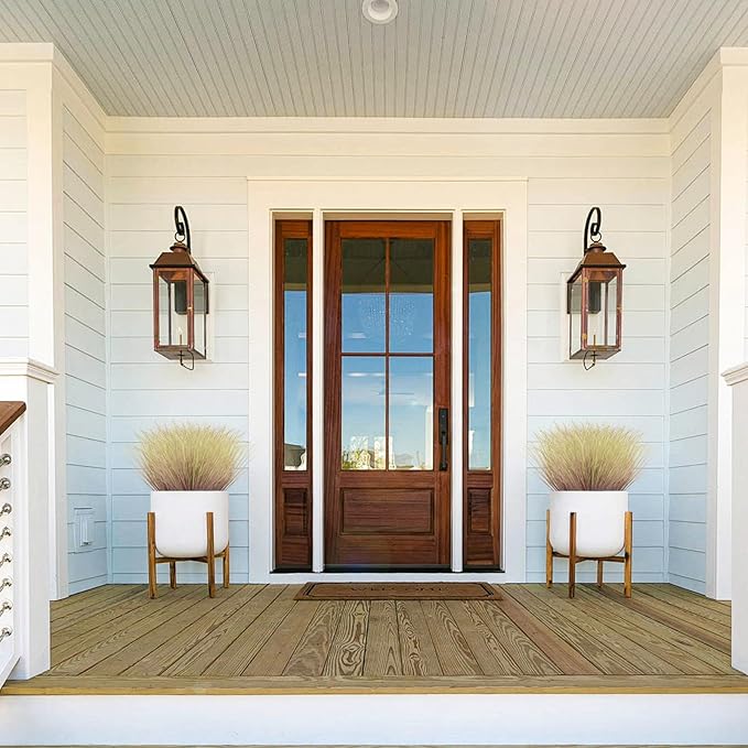 20 Bundles Fake Grass Plants Artificial Plants Outdoor Faux Plants Tall Shrubs Wheat Grass Greenery Stems UV Resistant Onion Grss for Outside Planters Indoor Room Vase Home Decor (Light Purple)