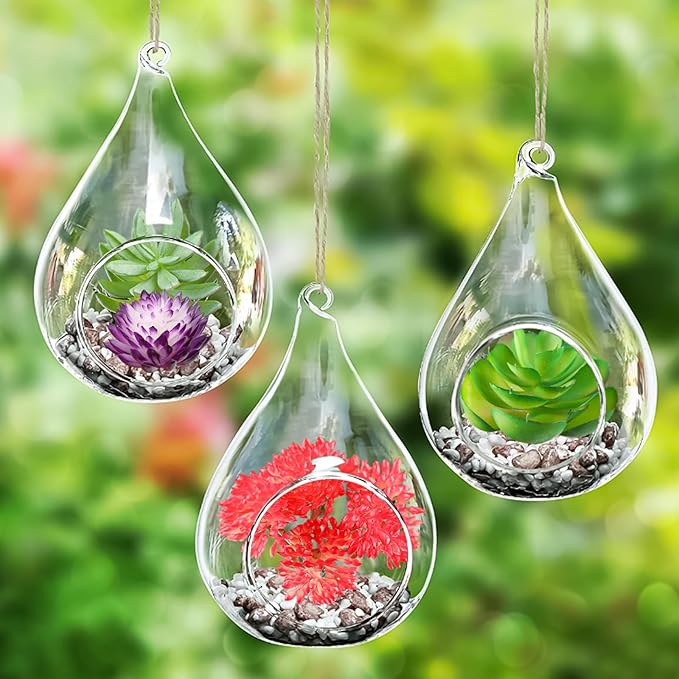 Artificial Succulent Plants, 6pcs Mini Fake Succulents Plants for DIY Crafting Home Wall Office Decoration (excluding pots)