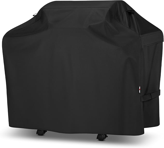 Unicook 50 Inch Grill Cover for Outdoor Grill, Heavy Duty Waterproof BBQ Cover with Side Handles and Air Vents, Weather Resistant, Fits Weber Charbroil Nexgrill Gas BBQs up to 48 Inch Wide, Black