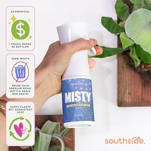 Southside Plants Concentrated Refill Air Plant Fertilizing Spray - Gentle Use Healthy Growth Formula Natural Liquid for Indoor Outdoor Plants (Refills-Misty-50Pcs)