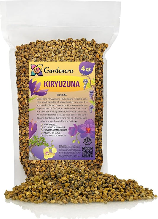 Gardenera Premium Kiryuzuna - Authentic Bonsai Soil Enrichment for Root Resilience - 4 Quart