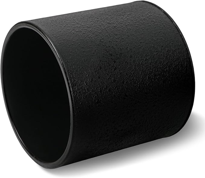 ARNIS Modern Planter Pots, Large Planters with Stand, Set of 2 Metal Planters for Plants with Drainage Holes for Living Room, Office, Garden or Balcony, 10.5 &12.25 Inch, Black