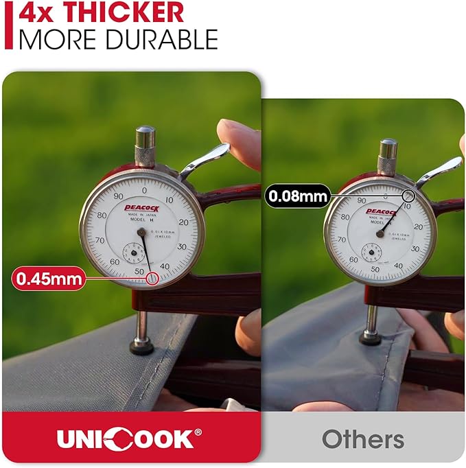 Unicook 50 Inch Grill Cover for 48 Inch Outdoor Grill, Heavy Duty Waterproof BBQ Cover Compatible with Weber Spirit 200 Series, Fade Resiatnt Gas Barbecue Protector, All Weather Protection, Grey