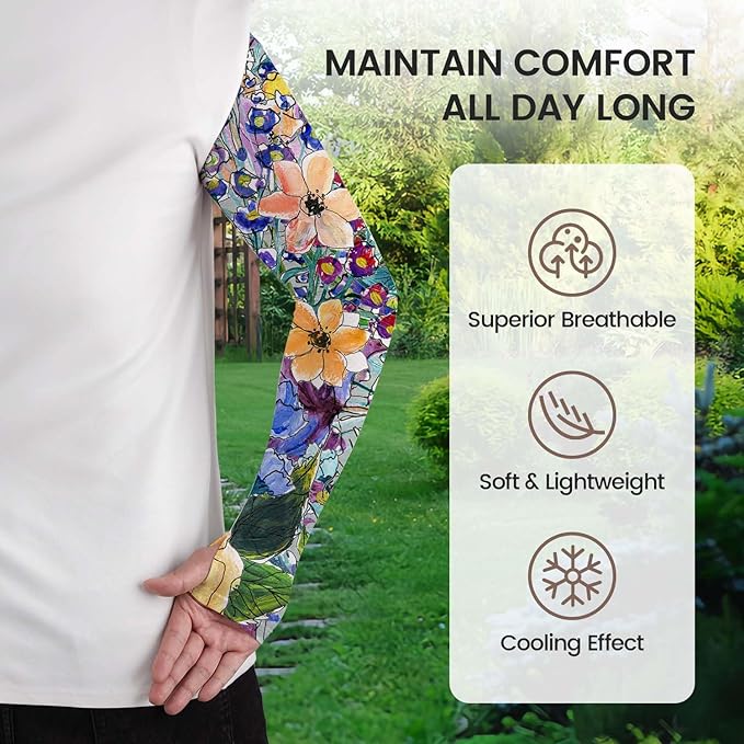 Gardening Sleeves for Women Farm Sun Protection Thorn Proof Cooling Arm Sleeves to Cover Arms for Garden Sports