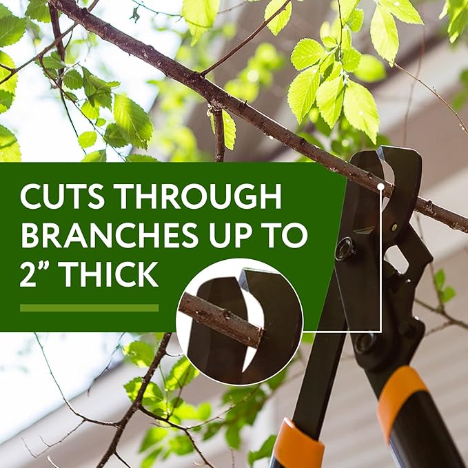 IMPRESA Lopper Replacement Blades - 2 Pack, Compatible with Fiskars PowerGear 25"/31" & PowerGear 2 27"/32" - Bypass Lopper Blades - PTFE-Coated for Gardening Tools - Ambidextrous with Storage Bag