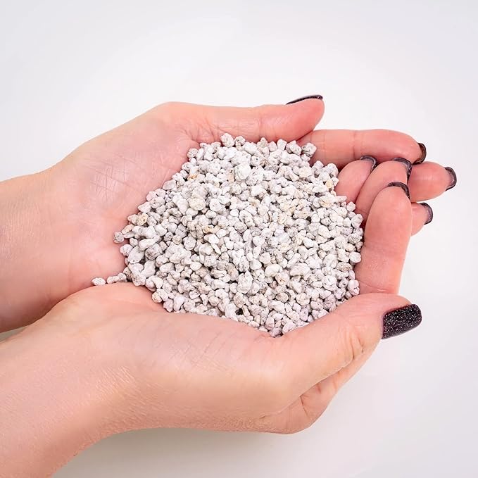 Gardenera Organic Perlite — Medium/Fine Grade Horticultural Soil Amendment for Indoor & Outdoor Container Plants for Drainage Management and Enhanced Growth (3 Quart)