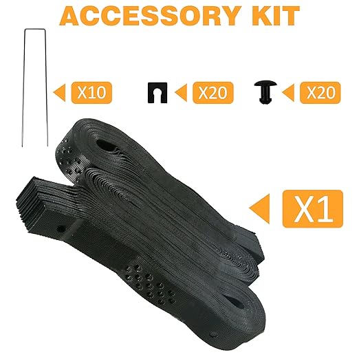 Sunnyglade 2" Thick Ground Grid 13.6 x 4 FT, Gravel Retainer 1880 LBS Per Sq ft, Geo Grid Driveway Stabilization for DIY Patio Walkway Driving RV Parking Slopes and Garden (Black, 4 x 13.6 FT)