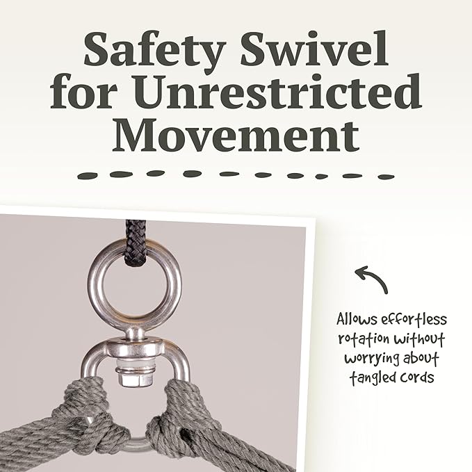 LA SIESTA® XL King Habana Cotton Hammock Chair Swing & Tree Mount Kit - Hammock Swing Chair w/Suspension Kit for Trees Beams & Posts - Indoor Outdoor Hanging Chair for Bedroom Patio - Zebra