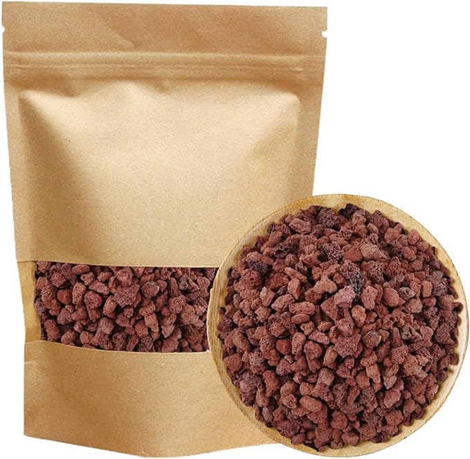TOYPOPOR Red Lava Accent Rocks Outdoor Decorative Stones for Craft Projects, Vase Fillers, Succulents, Cactus Pots, Terrarium Plants 2.2LB