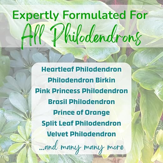 Philodendron Fertilizer – Liquid Plant Food for Strong Roots, Healthy Growth & Lush Foliage | 3-3-3 NPK Formula with Sea Kelp, Humic & Fulvic Acid | Essential Nutrients for Tropical Houseplants | 8 oz