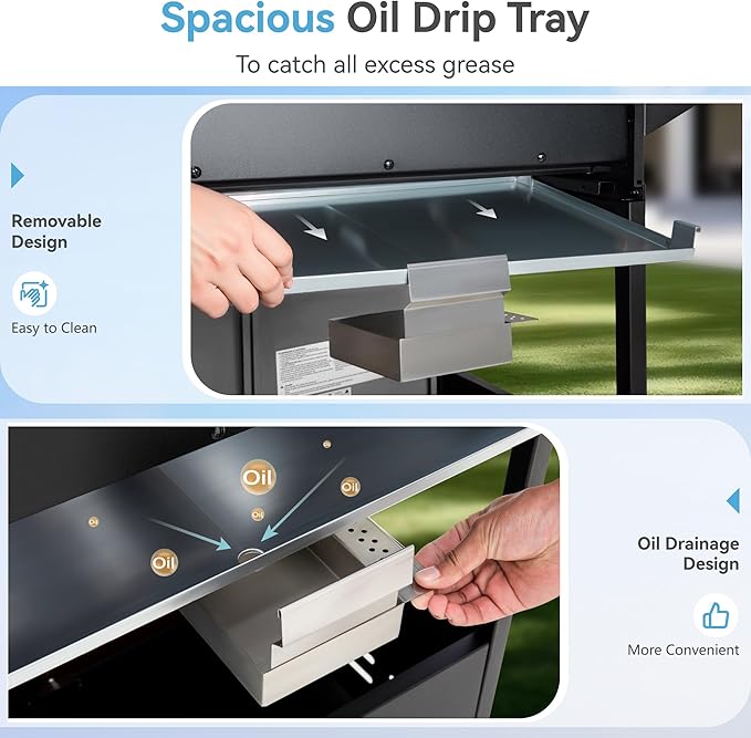 GREEN PARTY 4 Burner BBQ Propane Gas Grill with Side Burner & Porcelain-Enameled Cast Iron Grates, 545 SQIN Grilling Area 42,000 BTUs Barbecue Grill for Outdoor Cooking Garden Patio Backyard, Silver