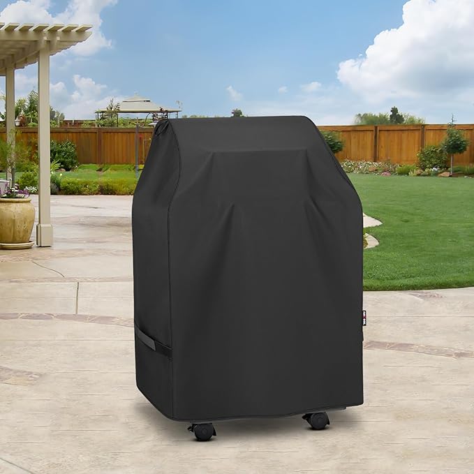 Unicook 2 Burner Grill Cover 32 Inch, Outdoor Small BBQ Cover with Side Handles and Straps, Heavy Duty Waterproof, Compatible for Weber Char-Broil Nexgrill Gas Grills with Collapsed Side Tables
