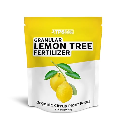 Organic Lemon Tree Fertilizer, Slow Release Dry Granular Fertilizer for Lemon and Citrus Trees - 1 Pound (16 Oz)