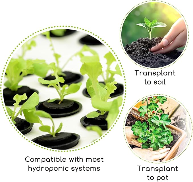 Hydroponic Grow Sponges Replacement Root Growth Seed Starter Pods for Indoor Garden Systems, Fit for Aerogarden and More, 50 Pack