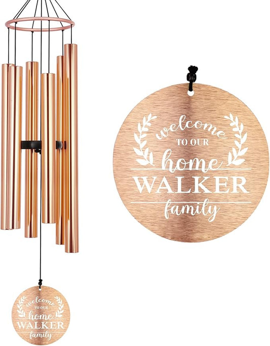 Personalized Housewarming Wind Chimes, 36inch Custom New Home Large Chime Outdoor, Sweet Wedding Wind Chime, Garden Decor, Housewarming,New Home Gift
