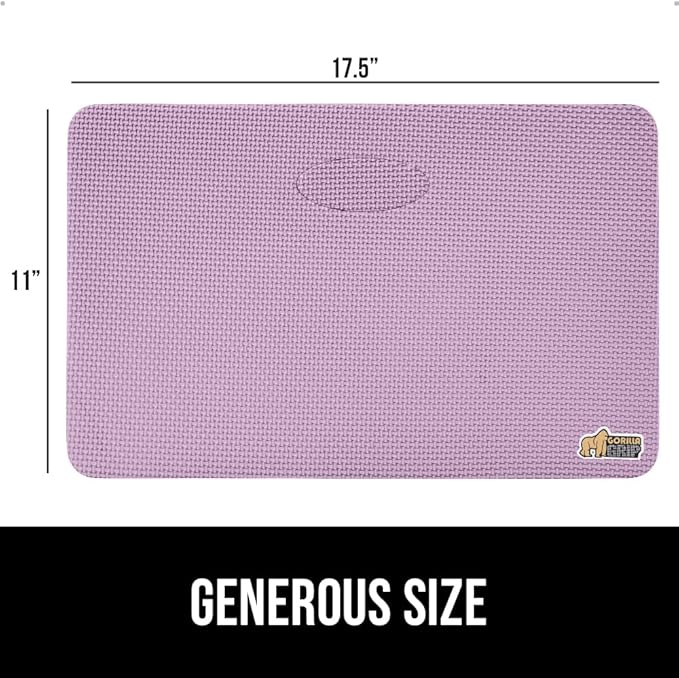 GORILLA GRIP Extra Thick Patent Pending Garden Kneeling Pad, 17.5 x 11 Inch Supportive Soft Foam Knee Cushioning for Gardening, Water Resistant, Bathing Baby Working Supplies, Lightweight, Purple