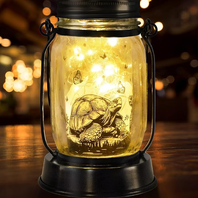 kyoryuger Tortoise Gifts for Women/Men Turtle Lovers Solar Lantern Mom Birthday, Mothers Day, Turtle Solar Garden Decoration Outside for Yard, Patio,Backyard,Porch, Torches