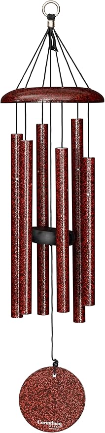Corinthian Bells by Wind River - 27 inch Ruby Splash Wind Chime for Patio, Backyard, Garden, and Outdoor Decor (Aluminum Chime) Made in The USA