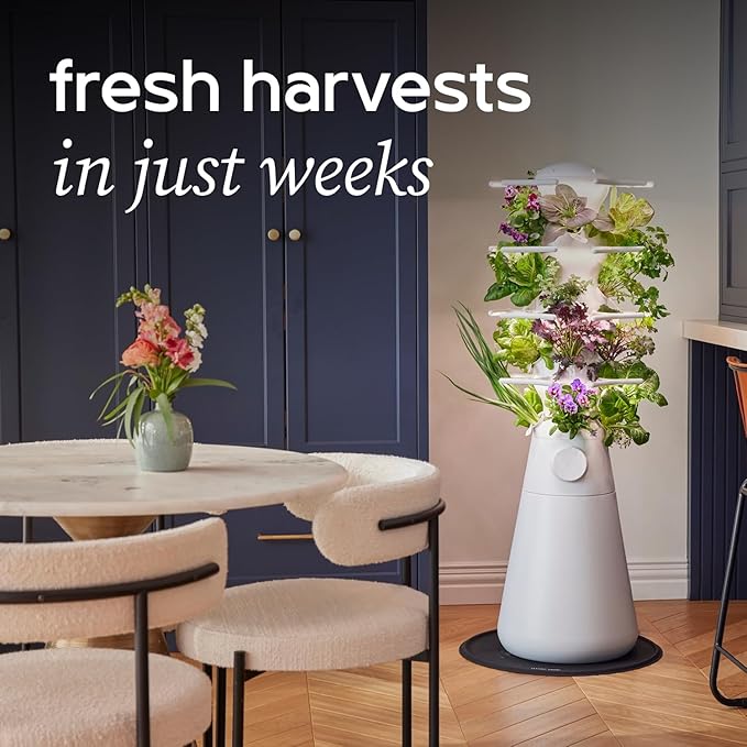 New! Lettuce Grow Farmstand Nook | 20 Plant Hydroponic System | Self-Watering Indoor Vertical Garden Planter Tower w/Pump, BPA-Free Food Grade | 4ft 7in | Made in USA…