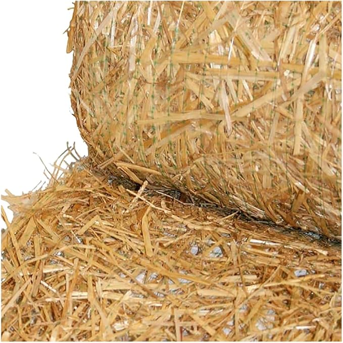 Greenscapes 4' x 100' Straw Blanket Erosion Control and Landscape Weed Barrier Ideal for Gardens, Slopes and More