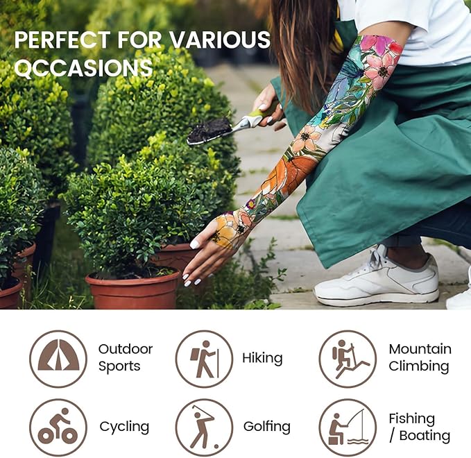 Gardening Sleeves for Women Farm Sun Protection Thorn Proof Cooling Arm Sleeves to Cover Arms for Garden Sports
