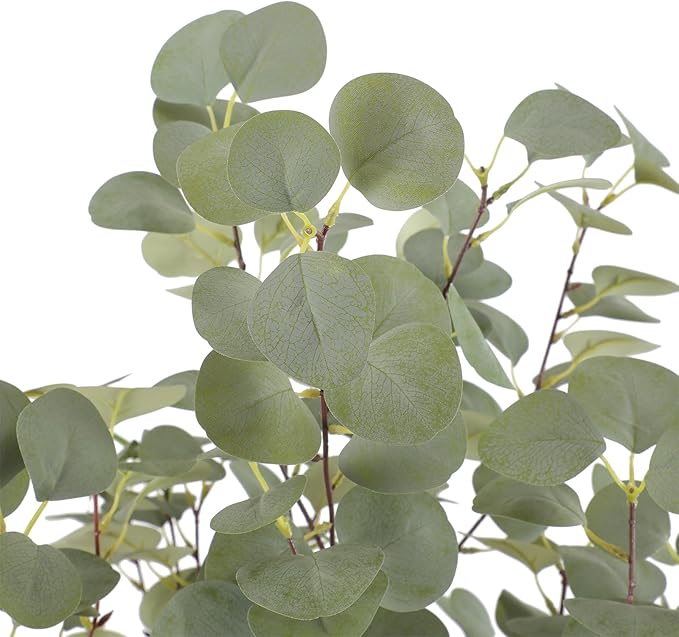 Tall Eucalyptus Tree Artificial，8ft(96in) Faux Eucalyptus Tree with Realistic Silk Leaves， Fake Trees Indoor Outdoor for Home Office Living Room Bedroom Foyer Porch Decor.