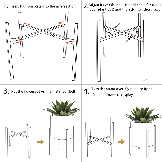 ARNIS Modern Plant Pots, Set of 2 Large Planters with Stand, Decorative Planters, Metal Pots with Drainage Holes for Living Room, Office, Garden or Balcony, 10.5 &12.55 Inch, Dark Cement Matte