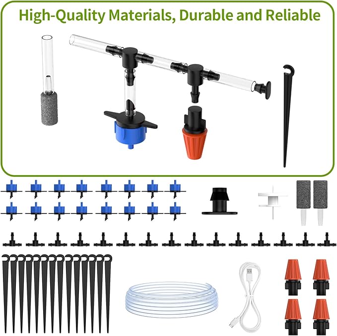 Smart Automatic Plant Watering System - Plant Watering Devices for 20 Potted Plants，Auto Drip Irrigation System Programmable Timer & Compatible with Alexa