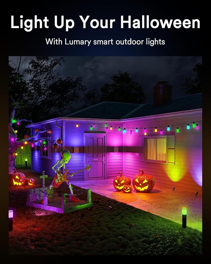 Lumary 6 Pack Smart Pathway Lights 2100LM, RGBAI/Cool/Warm White, Aluminum Wired Landscape Lighting IP65 Waterproof Works with Wi-Fi APP/Voice/Remote Control for Outdoor Yard, Garden, Walkway