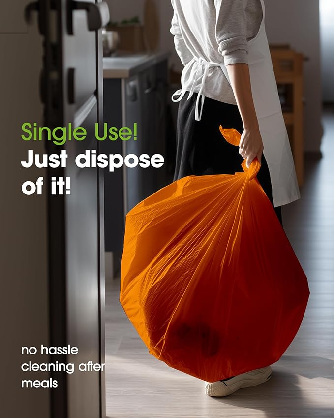 Pureegg Plastic Table Cloth Disposable 8 Pack, 54 x 108 Inch Table Cloths, Halloween Party, Thanksgiving Decorations, Harvest, Fall Tablecloths, Rectangle Tables, Leakproof & Sturdy, Orange