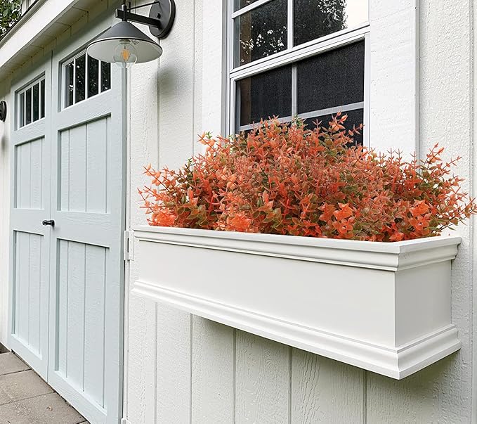 RECUTMS 12 Bundles Artificial Fall Flowers No Fade Faux Autumn Plants, Fake Indoor Outdoor Greenery Fall Decorations for Thanksgiving Christmas Wedding Party Home Garden Fireplace Décor