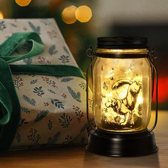 kyoryuger Pyrenees Gifts for Women/Men Pyrenees Dog Solar Lanterns Mom Birthday Dog Lovers Lantern Pet Loss Pet Memorial Lights Solar Garden Decoration for Yard, Patio,Backyard,Porch Torches Light