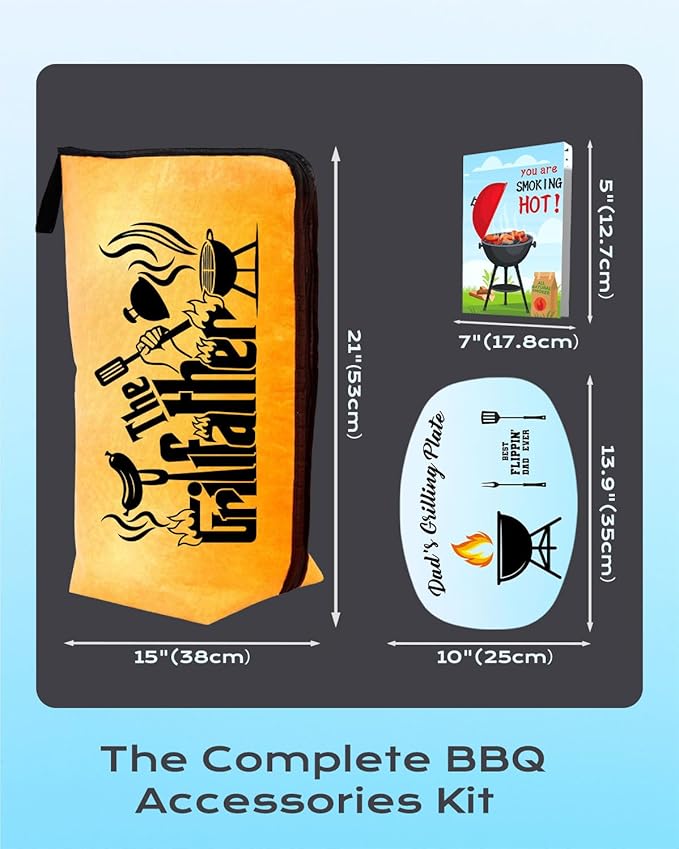 BBQ Resting Bag & Tray Barbecue Accessories Gifts for Dad, Christmas & Father's Day Smoker Outdoor Kitchen Grilling Tools Blanket & Serving Tray Gifts for Daddy Regalos para Papa