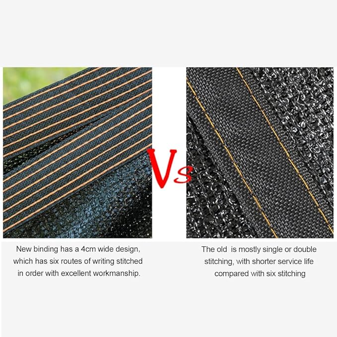 winemana 40% Black Shade Cloth, 10 x 20 FT Durable Mesh Tarp with Grommets, Resistant Garden Sun Shade Netting, Shading Antifreezing for Pergola, Greenhouse, Plants Growing, Chicken Coop