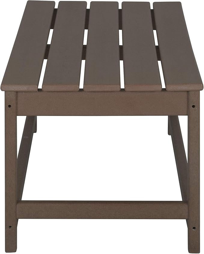 WO Home Furniture Adirondack Chairs Table Set of 3 PCS Outdoor Folding Chairs Coffee Table Weather/UV Resistant for Lawn, Garden, Bon Fire, Balcony (Dark Brown)