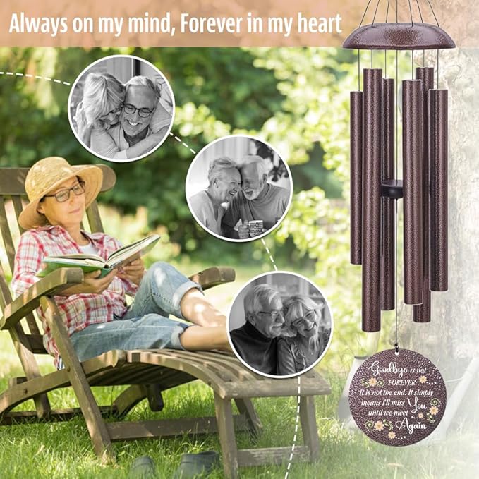 Personalized Sympathy Wind Chimes Gift, Memorial Wind Chimes, for Loss of Loved One Prime, Bereavement/Sympathy/Memorial Gift for Loss of Mother Father Husband Condolence Remembrance