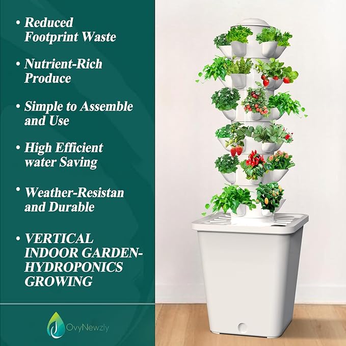 Hydroponics Growing System,Vertical Indoor Garden Planter,30 Plants Hydroponic Germination Kit for Gardening Lover