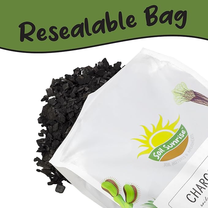 Horticultural Charcoal for Indoor Plants (8 Quarts), Hardwood Soil Additive for Orchids, Terrariums, and Gardening