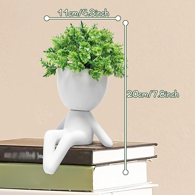 Zerzsy Fake Plant Room Decor - Funny Desk Decorations for Women - Cute Decoration for Work Office Plants for Desk Succulent for Women Office - Set of 1