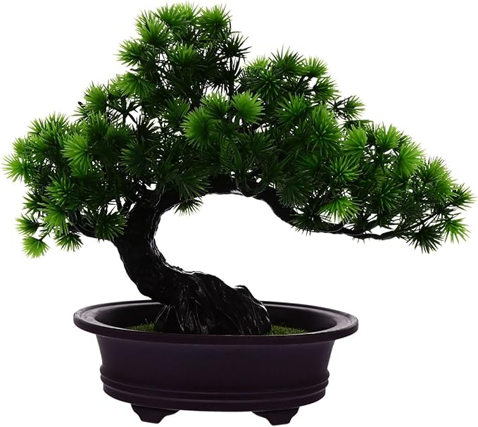 PRETYZOOM Realistic Artificial Potted Pine Bonsai Tree Fake Bonsai Plant for Room Dec