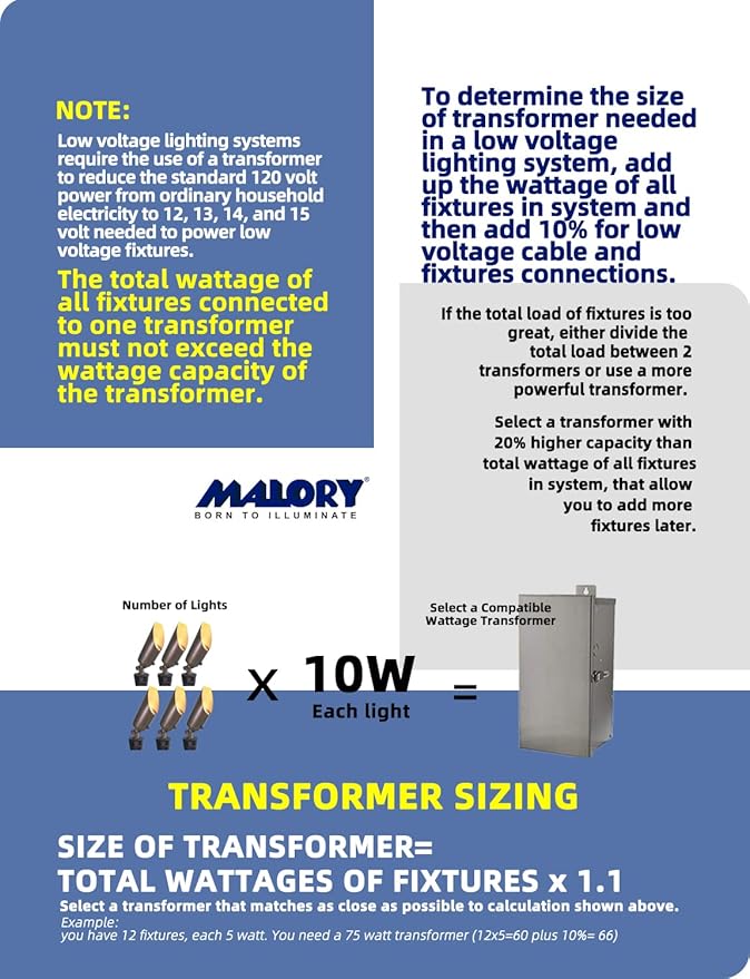 MALORY Brass Landscape Spotlight 6-Pack with 5W LED MR16 Bulb Kit(S03), 12V AC/DC Low Voltage Outdoor Landscape Lighting Shroud Adjustable,Ground Stake and Wire Connector Included,2700K Warm White